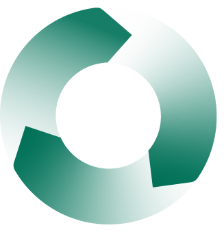 PMB Facade - Fragmented circular icon representing aluminium cladding systems and modern curtain wall design.