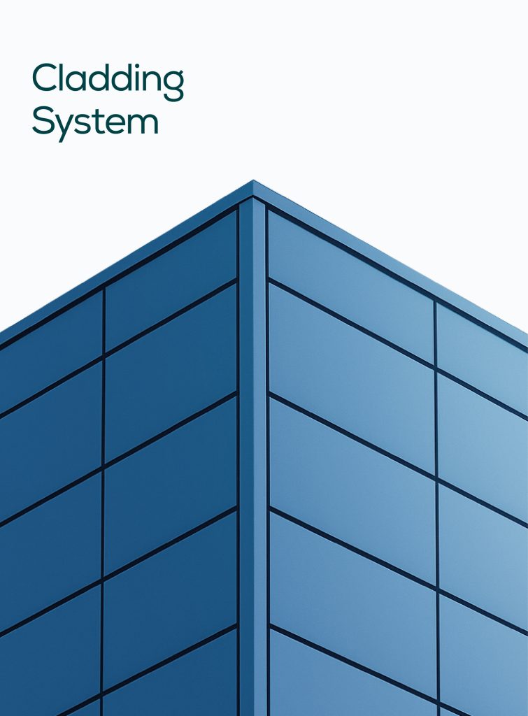 PMB Facade Products - Coded aluminium cladding systems as part of modern curtain wall design in architectural facade solutions.